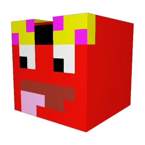 GretaAdler Minecraft avatar head, 3D render