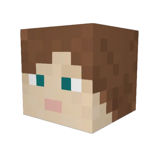 Gretchen100 Minecraft avatar head, 3D render