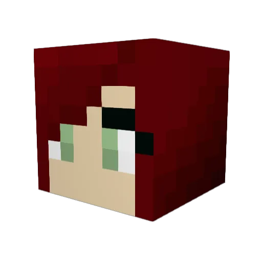 Gretelle33 Minecraft avatar head, 3D render