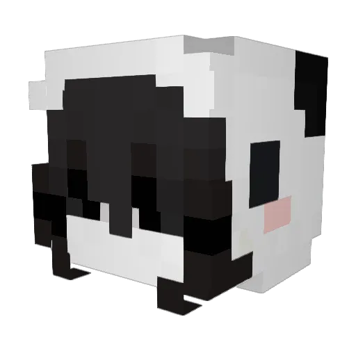 Greti14 Minecraft avatar head, 3D render