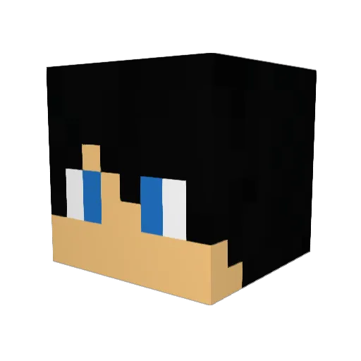 Gretony2 Minecraft avatar head, 3D render