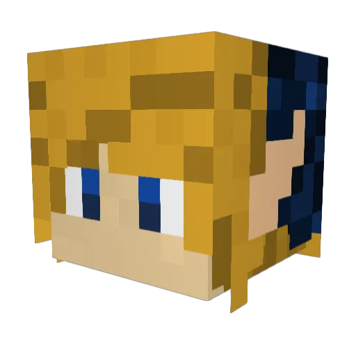 Gretos Minecraft avatar head, 3D render