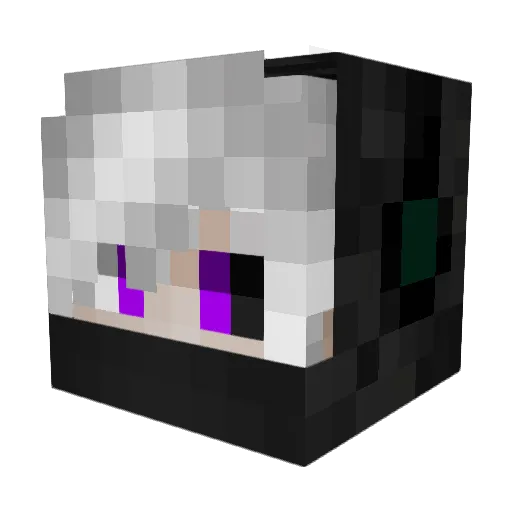 Grettens Minecraft avatar head, 3D render