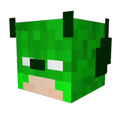 Gretyas Minecraft avatar head, 3D render