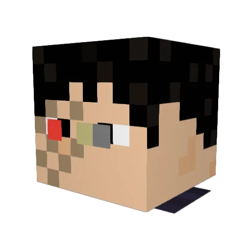 Grewvyy Minecraft avatar head, 3D render