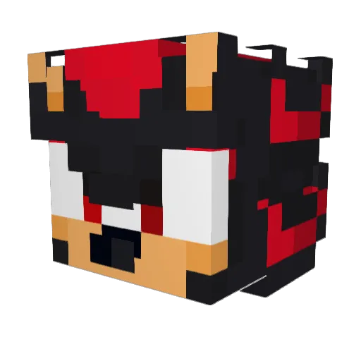 Grey333_ Minecraft avatar head, 3D render