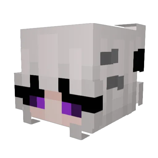Grey47 Minecraft avatar head, 3D render