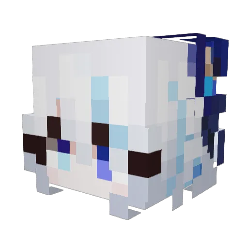 GreyBeast56 Minecraft avatar head, 3D render