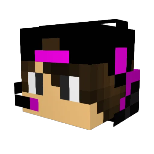 GreyDarkness Minecraft avatar head, 3D render