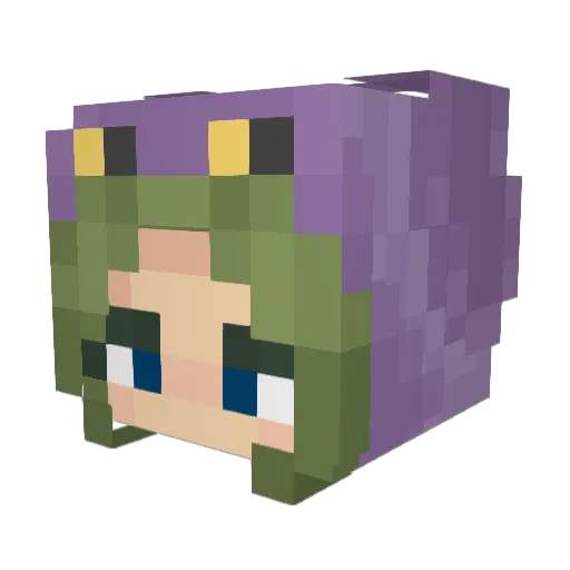 GreyDesh Minecraft avatar head, 3D render