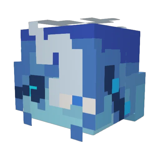 GreyFox3900 Minecraft avatar head, 3D render