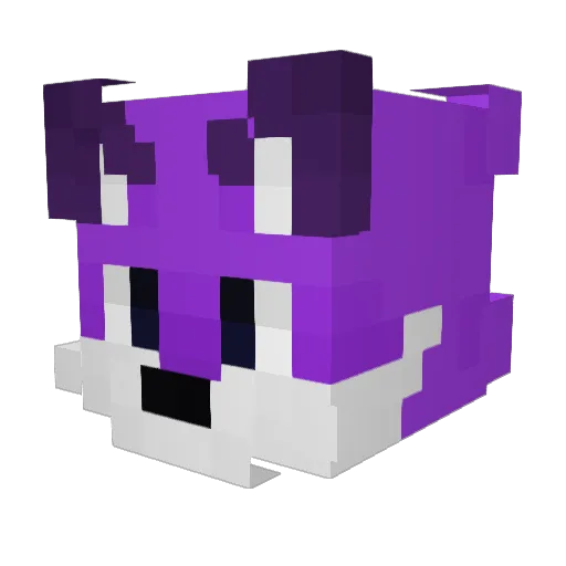 GreyGEIN Minecraft avatar head, 3D render