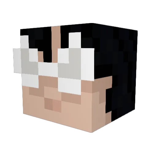GreyGoblin09 Minecraft avatar head, 3D render