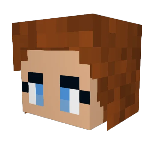 GreyGod59PC Minecraft avatar head, 3D render