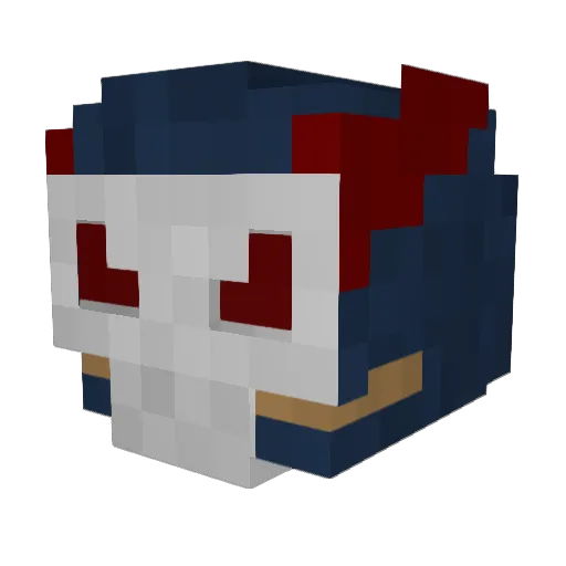 GreyNinja16 Minecraft avatar head, 3D render