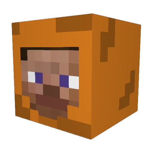 GreyOak Minecraft avatar head, 3D render