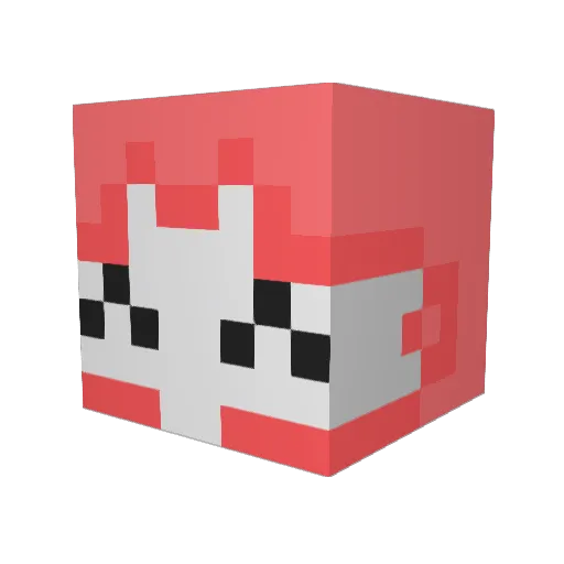 GreyRainbow47 Minecraft avatar head, 3D render