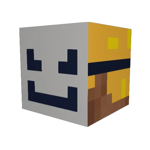 GreySilverXD Minecraft avatar head, 3D render