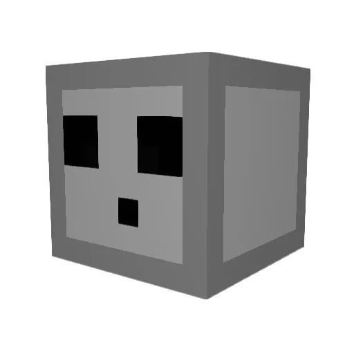 GreySlimeBro Minecraft avatar head, 3D render