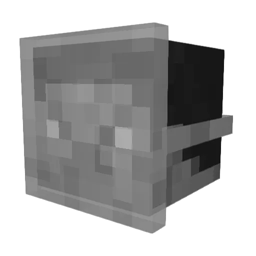 GreySteve Minecraft avatar head, 3D render