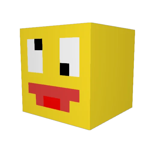 GreyTasty Minecraft avatar head, 3D render