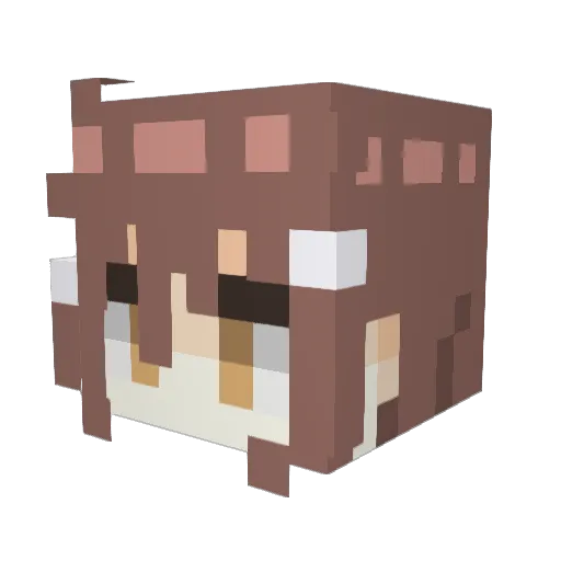 GreyWednesday Minecraft avatar head, 3D render