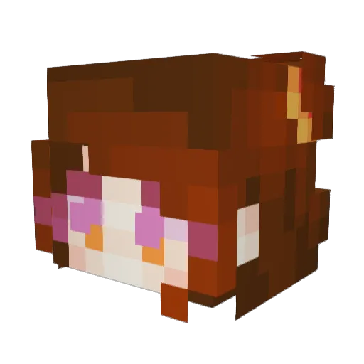 GreyWingTheCat Minecraft avatar head, 3D render