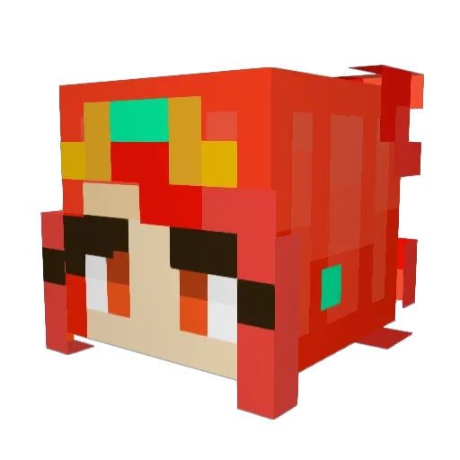GreyWolfZero Minecraft avatar head, 3D render