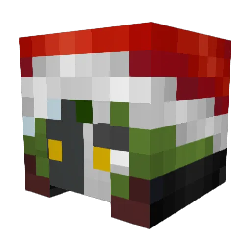 GreyZetsu Minecraft avatar head, 3D render