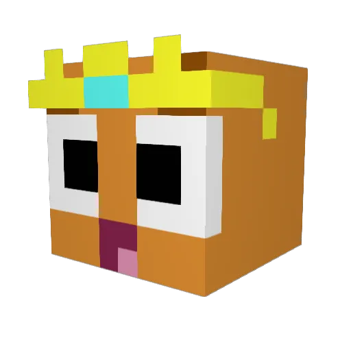 Grey_29 Minecraft avatar head, 3D render