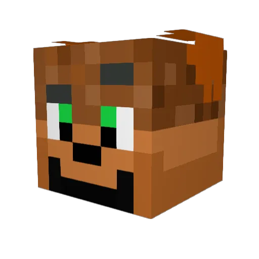 Grey_Hound Minecraft avatar head, 3D render