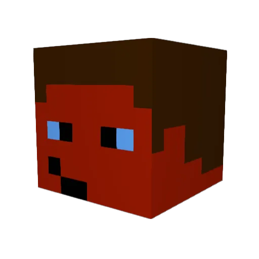 Grey_Lonestar Minecraft avatar head, 3D render
