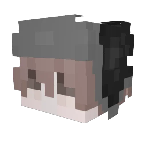Grey___Guy Minecraft avatar head, 3D render