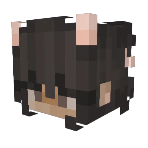 Greydi Minecraft avatar head, 3D render
