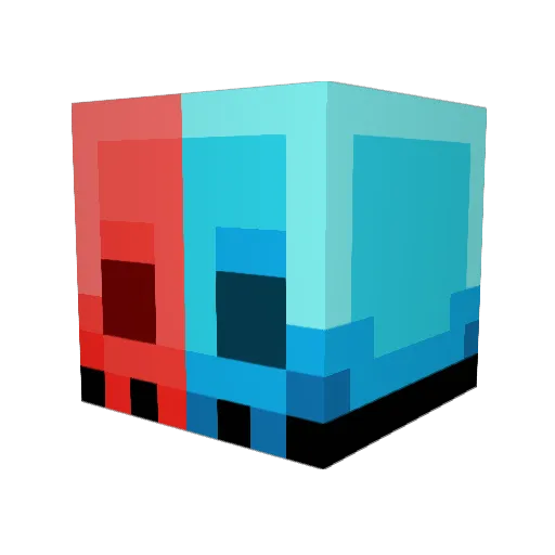 Greyergrey Minecraft avatar head, 3D render