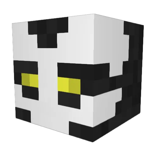 Greyfist Minecraft avatar head, 3D render