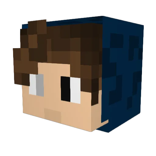 Greyhunter3 Minecraft avatar head, 3D render