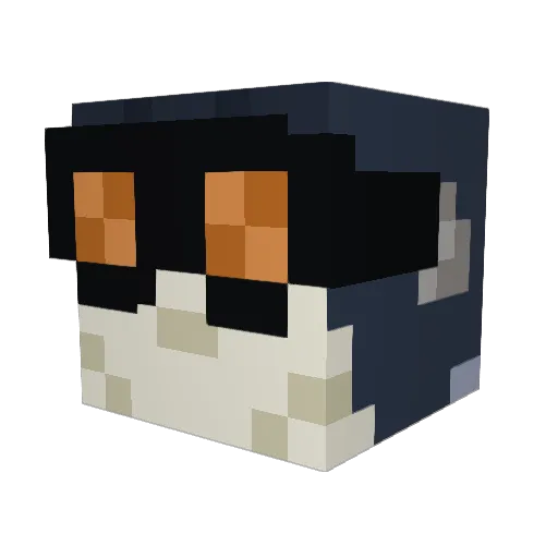 Greykin_Prime Minecraft avatar head, 3D render