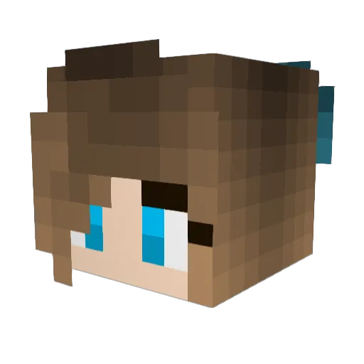 Greyland Minecraft avatar head, 3D render