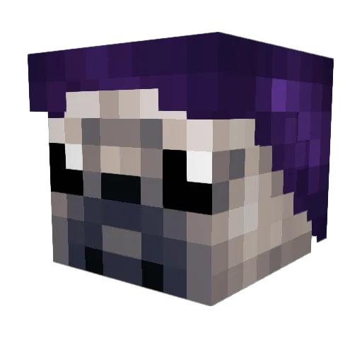 Greylin__ Minecraft avatar head, 3D render