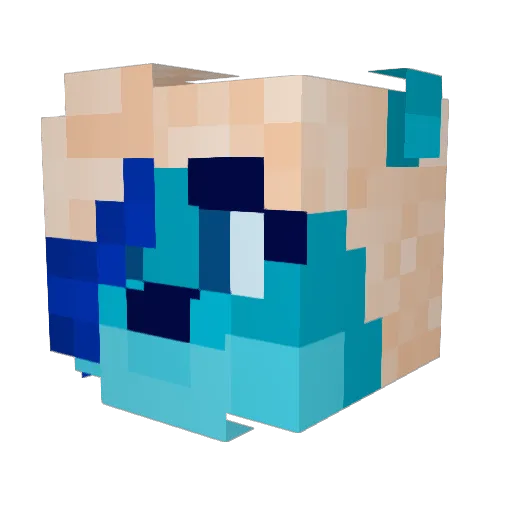 Greylordde13 Minecraft avatar head, 3D render