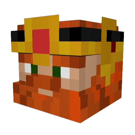 GreymaneGris Minecraft avatar head, 3D render