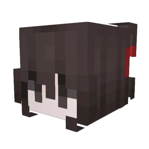 Greypupil Minecraft avatar head, 3D render