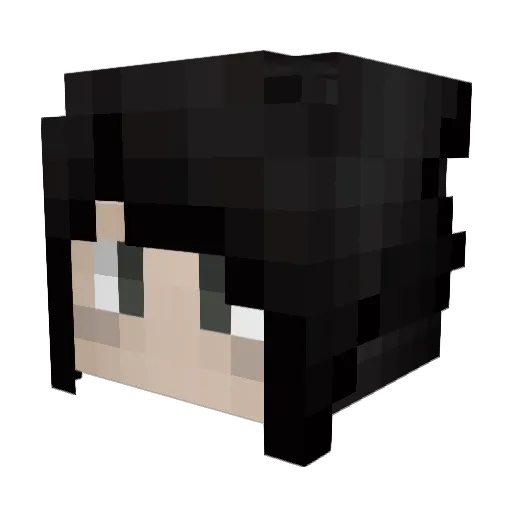 Greyy_ Minecraft avatar head, 3D render