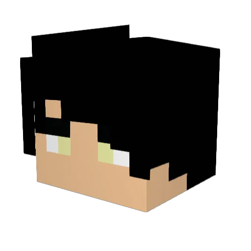 GrezzWizard Minecraft avatar head, 3D render