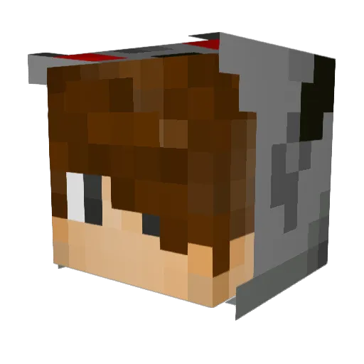 GriRg Minecraft avatar head, 3D render