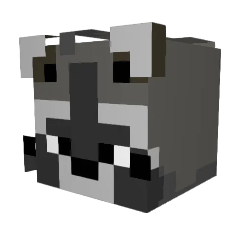 Gribble__ Minecraft avatar head, 3D render