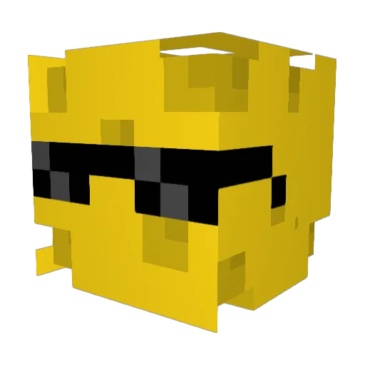 Gribbly_ Minecraft avatar head, 3D render