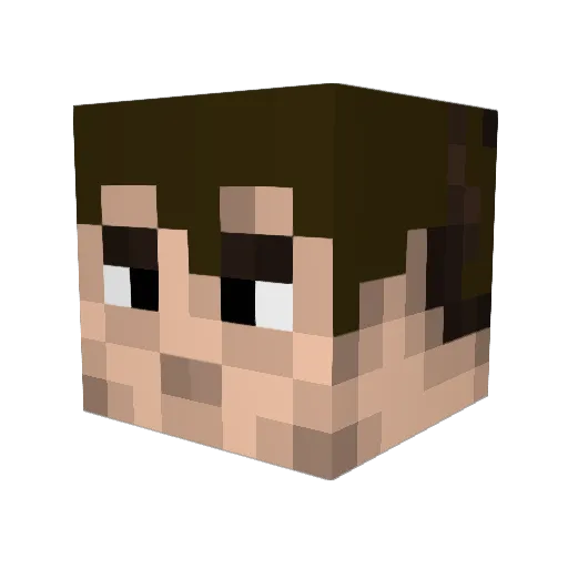 Gridders Minecraft avatar head, 3D render