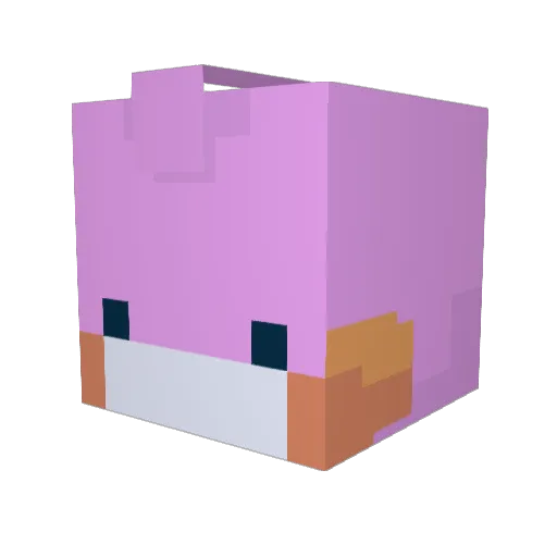 Gridges Minecraft avatar head, 3D render